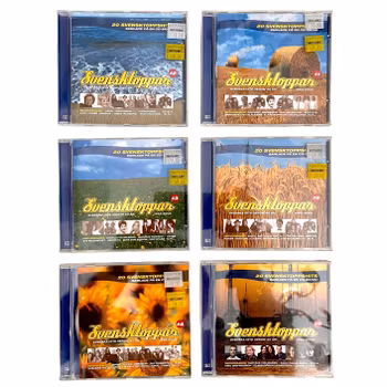 6 st. 20 Svensktoppar 1962 - 2002, Samlade på CD skivar