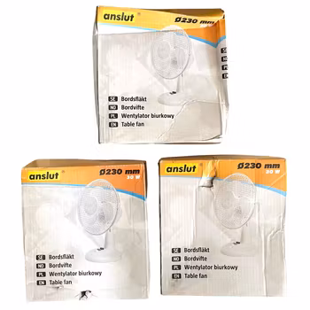 3 st. Bordsfläktar - Anslut 230 mm, 30 W