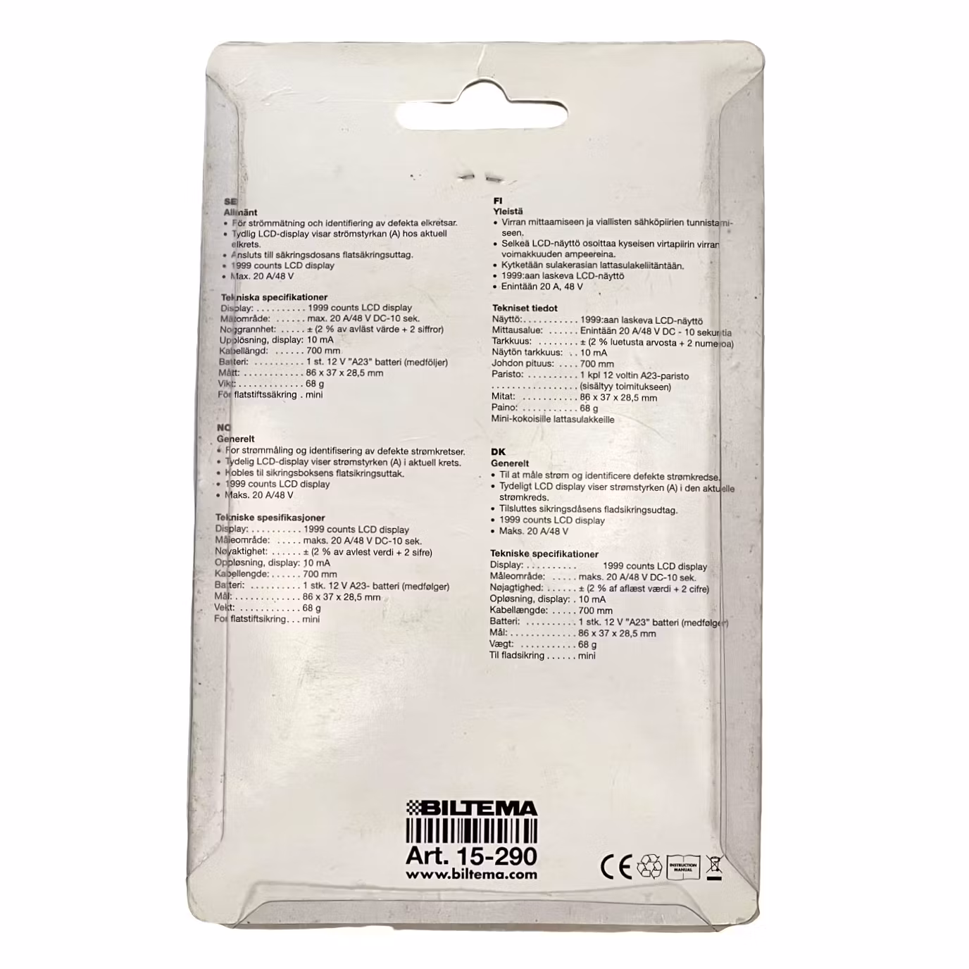 5 st. Batteri & Generator & Säkring testare