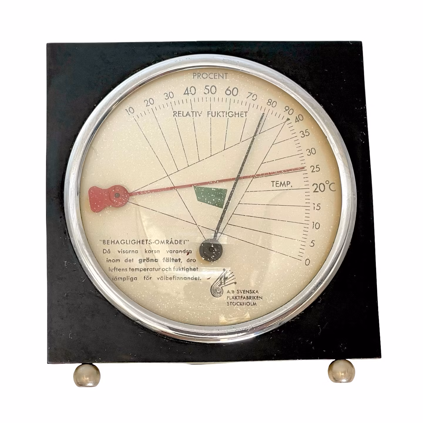 Hygrometer/Termometer A/B Svenska Fläktfabriken Stockholm