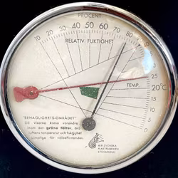 Hygrometer/Termometer A/B Svenska Fläktfabriken Stockholm