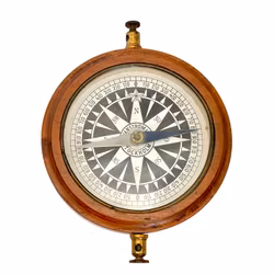 KOMPASS, Svanström & Co, Stockholm, Trä och mässing