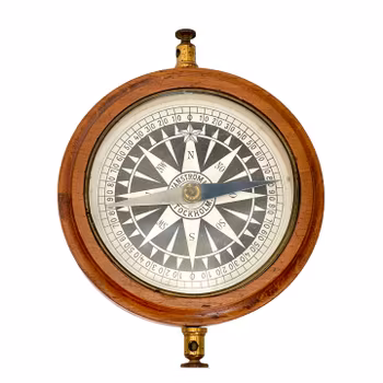 KOMPASS, Svanström & Co, Stockholm, Trä och mässing