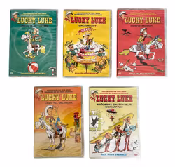5 st. Lucky Luke - samling, Inplastad DVD NY
