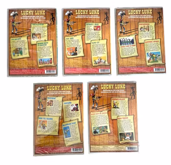 5 st. Lucky Luke - samling, Inplastad DVD NY