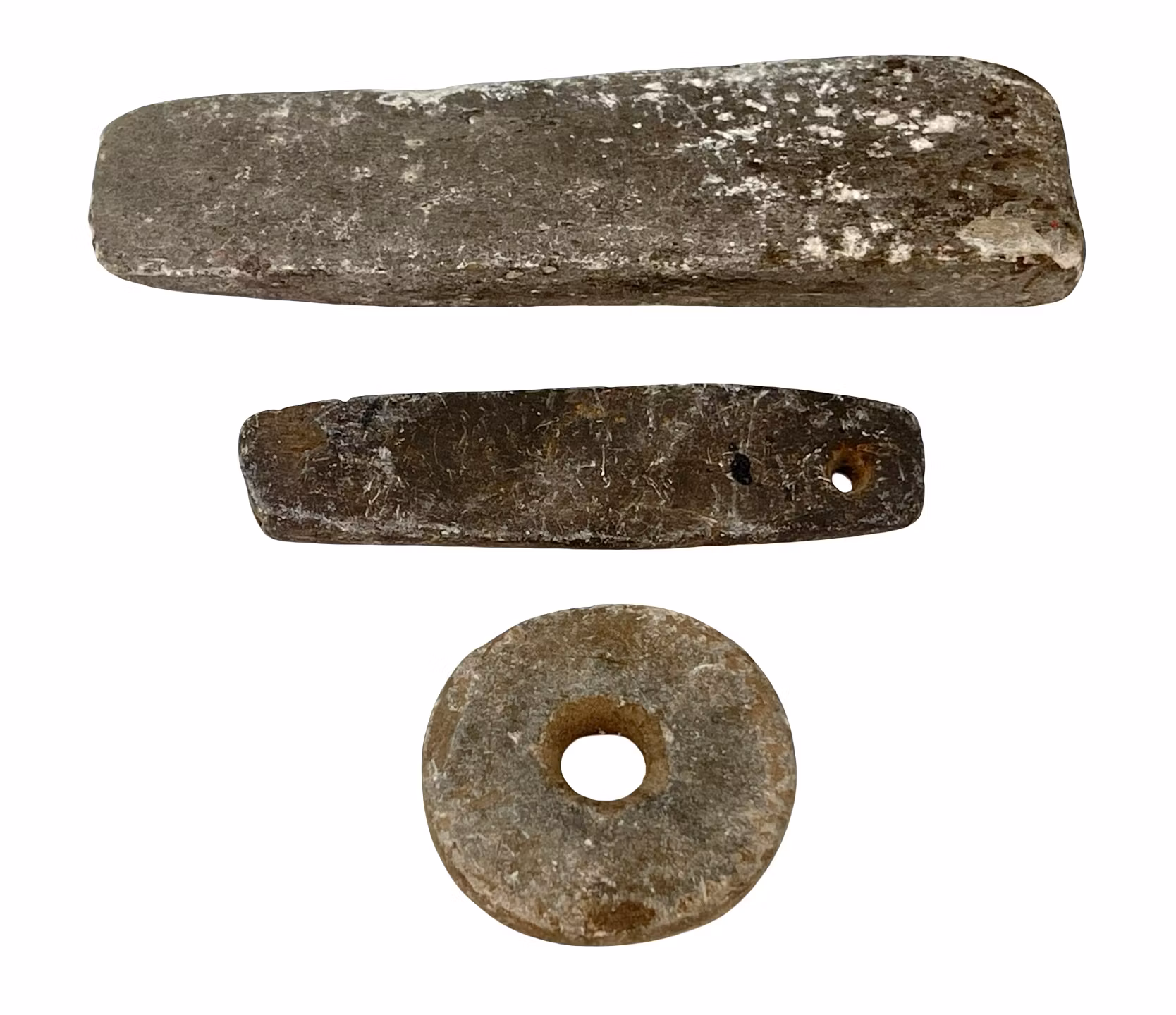 SKIFFERHÄNGE, stenåldern, m.m. 3 delar