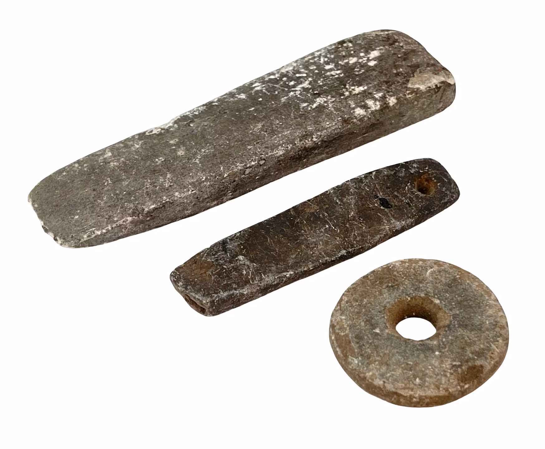 SKIFFERHÄNGE, stenåldern, m.m. 3 delar