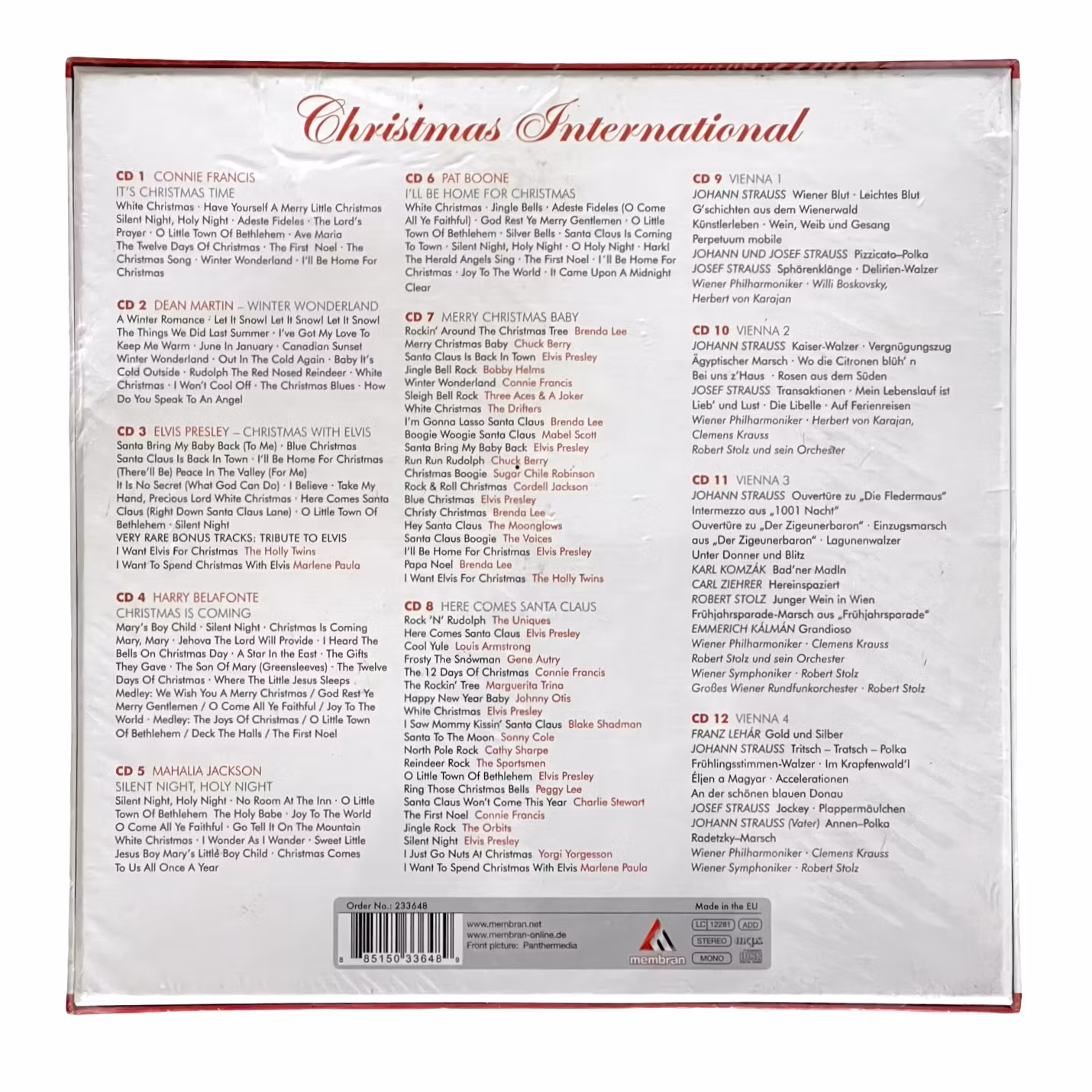 Suuri laatikko - Christmas International, kääritty (12-levyä) CD UUSI