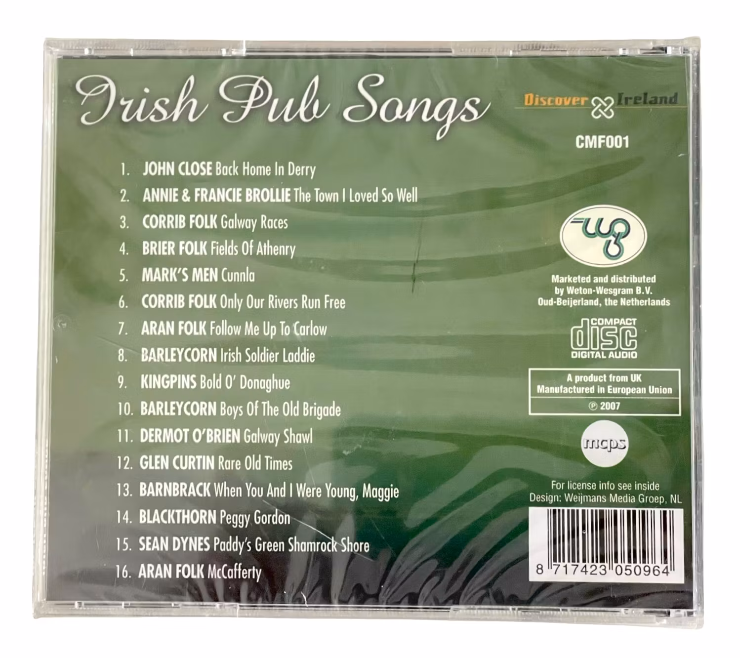 Irske pubsanger, innpakket CD NY