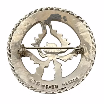 BROSCH - Astik symbol, Sterlingsilver 925, Mexiko