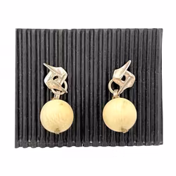 BJÖRN WECKSTRÖM - Necklace with Lapponia Earrings in genuine ivory, Finland