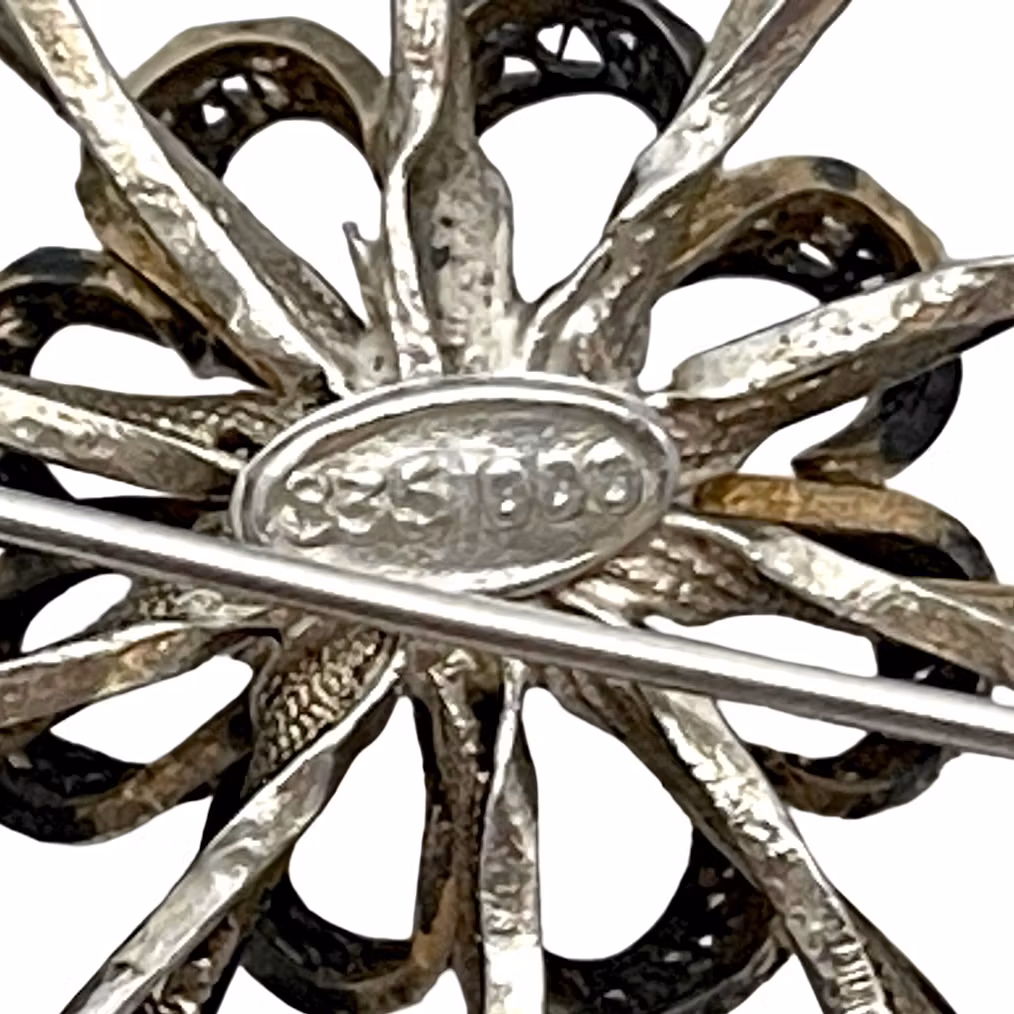 Vintage filigran BROSCH - Silver 835