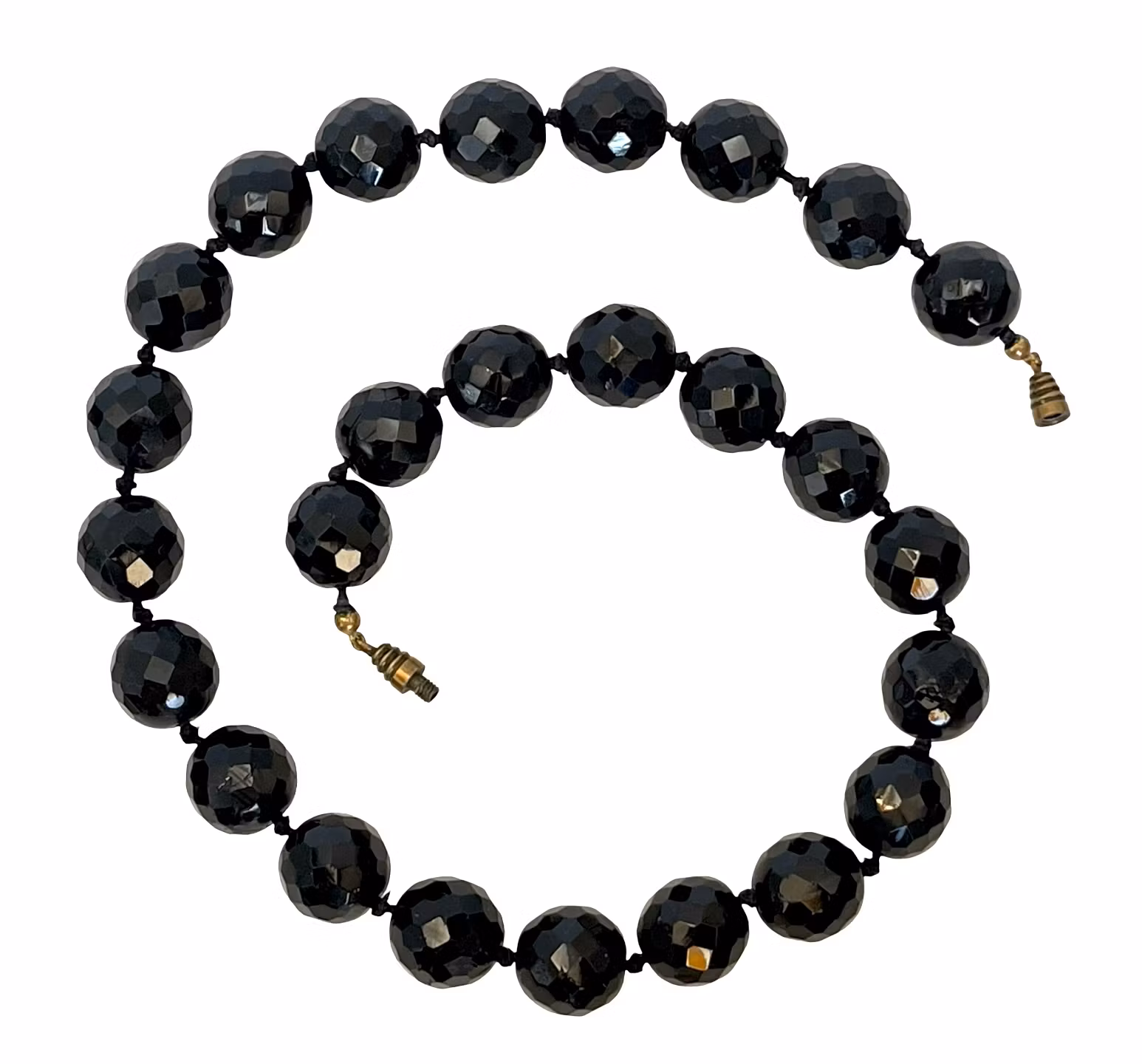 Vintage COLLIER, Svart onyx