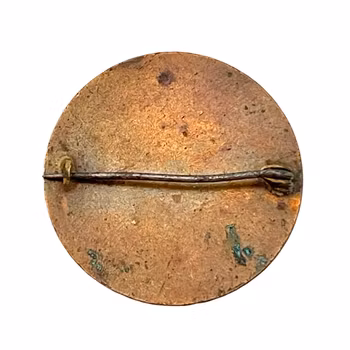 Antyczna broszka, ręcznie malowana porcelana / emalia