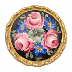 Vintage broche, Schumann Bavaria, handbeschilderd porselein