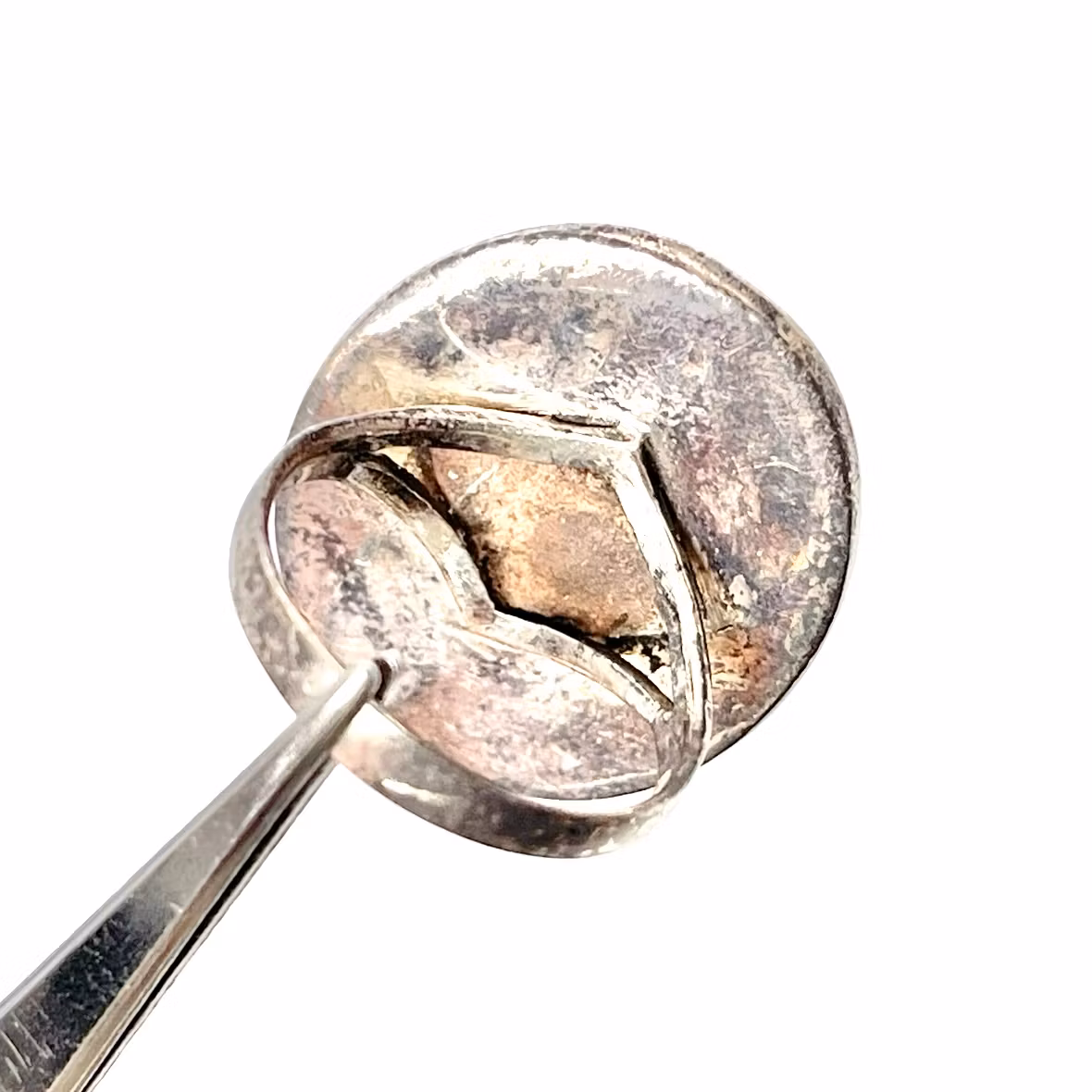 Wisiorek z masy perłowej z pierścionkiem, ręcznie robiona biżuteria meksykańska, wisiorek/broszka z pierścionkiem ze srebra próby 925