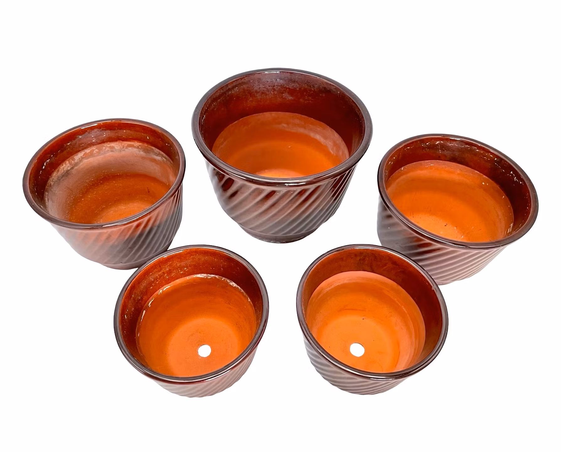 5 st Steninge keramik ytterfoder blomkrukor