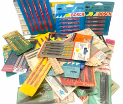 Parti med stikksagblad ca. 175 stk. Bosch mm