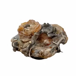 Vintage BROSCH - Agat geod / kalcedon rosett med silver