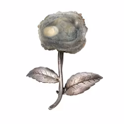 Vintage broche - Agaat geode bloem