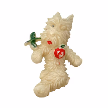 Broszka z plastiku w kształcie psa z lat 30.