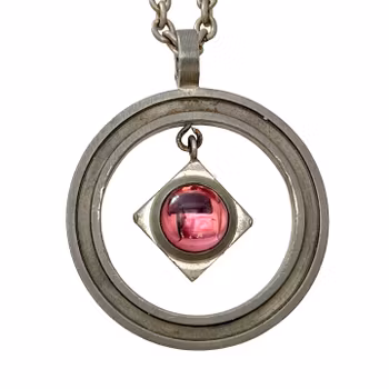 KNUT-ERIK WALLBERG, NASZYJNIK W stylu vintage - WEGE Cyna