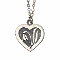 HALSKÆDE - Svenskt Tenn, uret blomst i hjerte