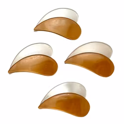 4 Stk. Vintage BROSCHEN - Plastikblätter