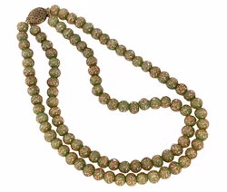 Vintage COLLIER, 2- Radigt, Venedig Murano handgjorda glaspärlor