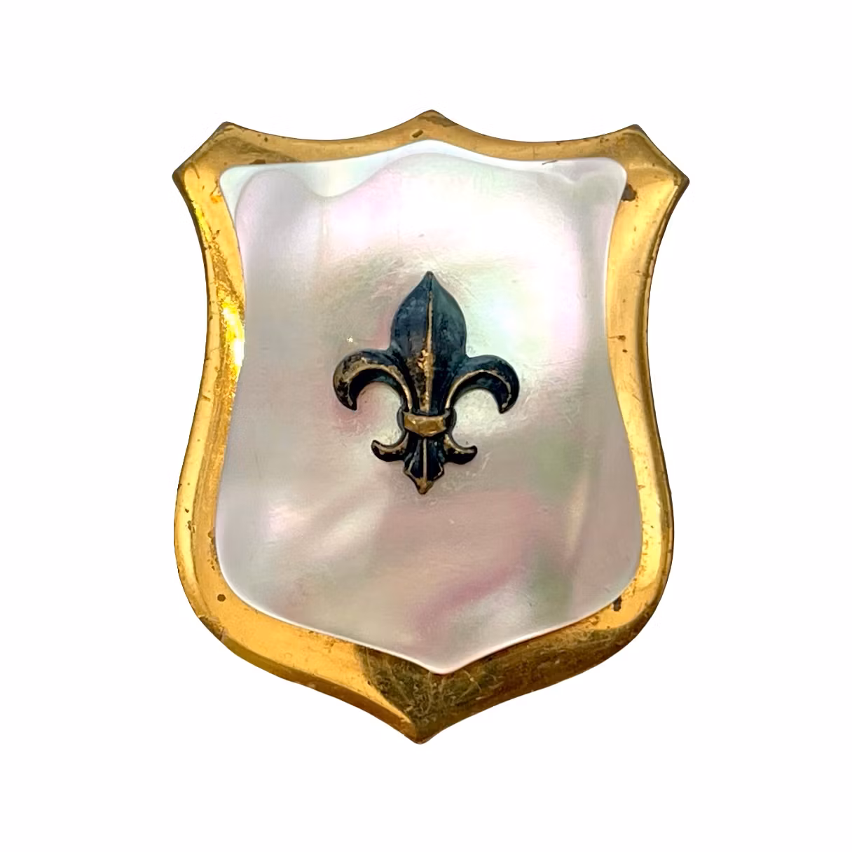 Vintage BROSCH - Lilja Blomma med Pärlemor