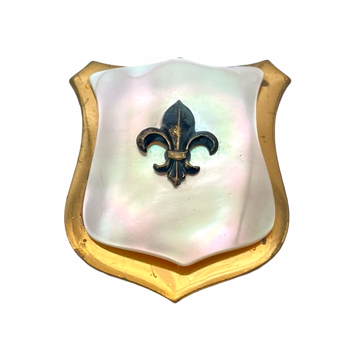 Vintage BROSCH - Lilja Blomma med Pärlemor