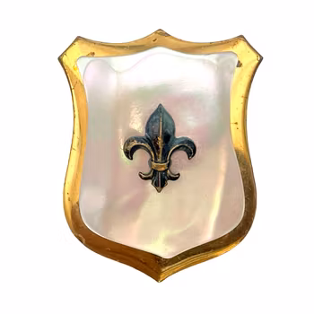 Vintage BROSCH - Lilja Blomma med Pärlemor