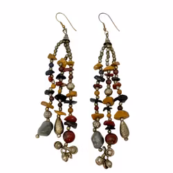 Kolczyki vintage długie 1 para - różne kolory