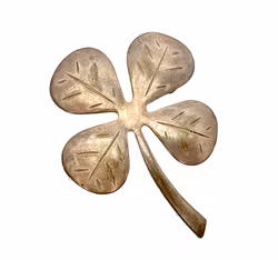 Vintage BROOCH - Flower, White metal