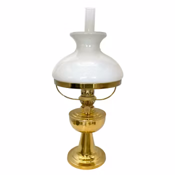 BORDSFOTOGENLAMPA, Mässing & Glas, Tyskland, Oanvänt