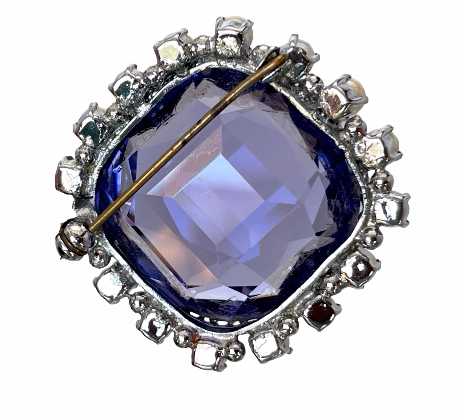 Vintage BROSCH - Syntetisk Ametist