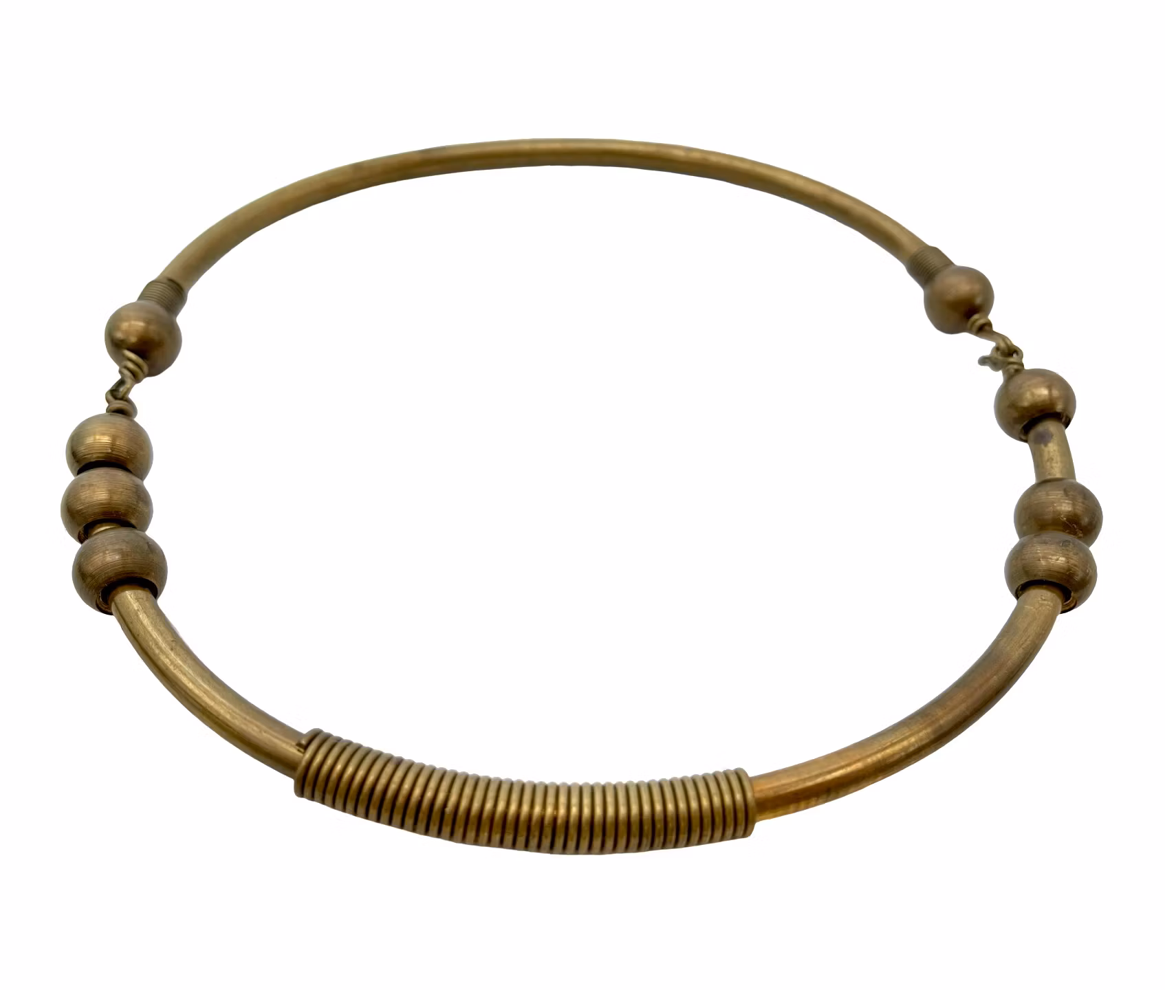 Vintage etnisk håndverkerhalskjede, bronse