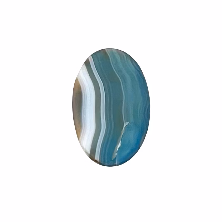 15,45-karatowy owalny kaboszon naturalny agat