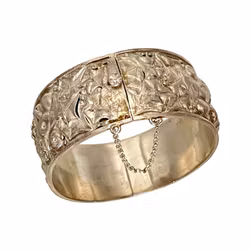 Vintage ARMBAND, Silber, Inschrift Motiv Relief, Gestempelt