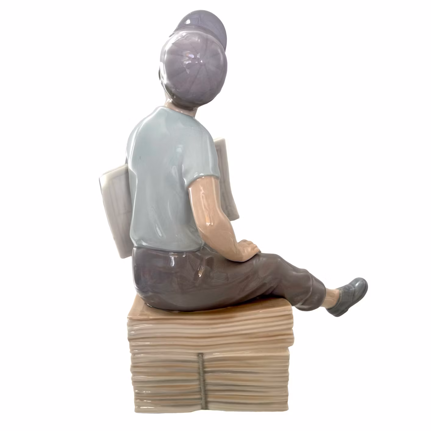 FIGURIN, Porslin, Nao, Lladro, Föreställande tidningspojke, Spanien