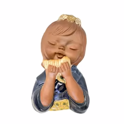 Vintage Japanese Flower Girl in Earthenware