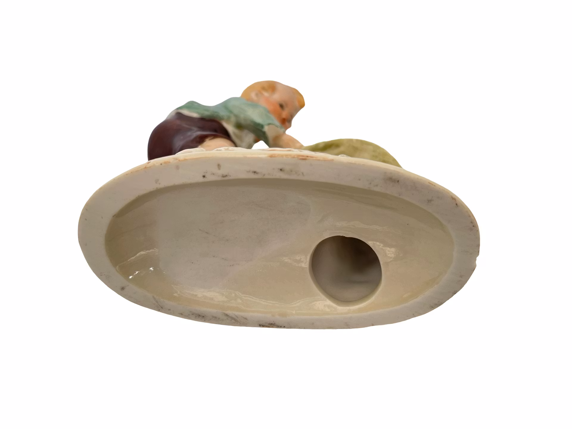 FIGURIN, Retro, Porslin, Gräfenthal Tyskland 2094.1 - Pojke som försöker fånga en fågel under sin hatt