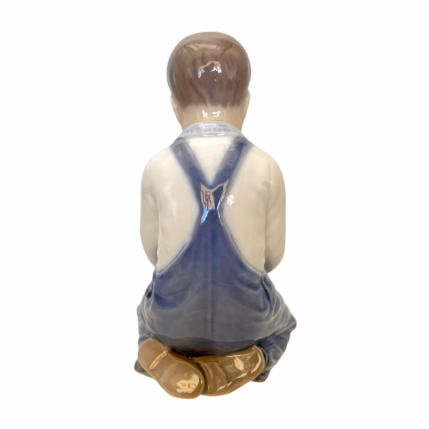 FIGURIN, porslin, pojke med spann och spade, Bing & Gröndahl, Danmark