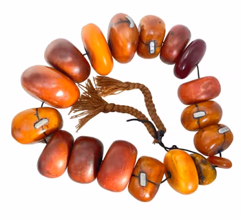 Stor Samling Antika BAKELIT pärlor 1240g, 71–30 mm