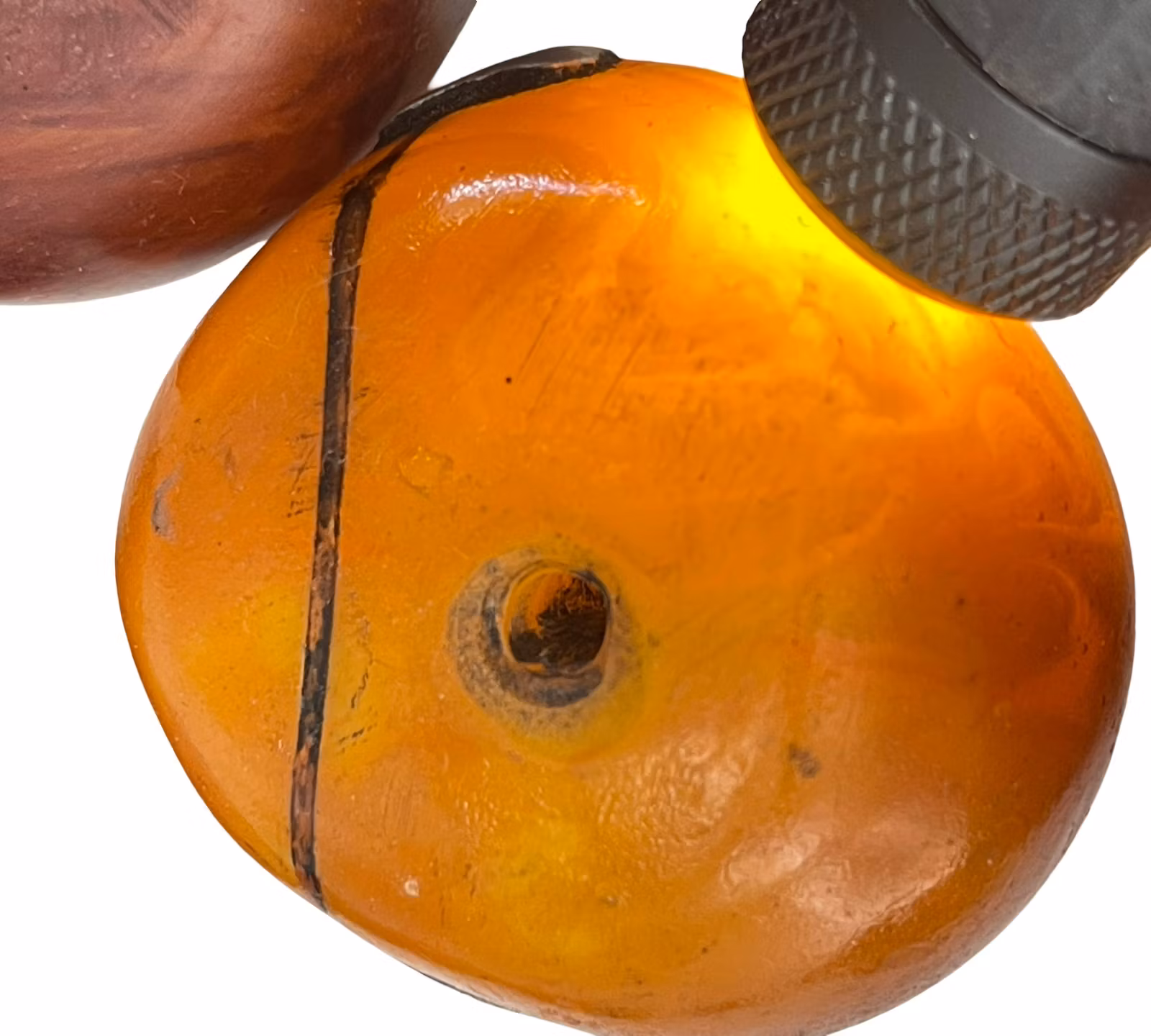 Duża kolekcja antycznych koralików BAKELIT 1240g, 71–30 mm