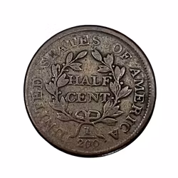 USA 1804 Liberty Draped Bust, Halv cent 1/200, Koppar Mynt