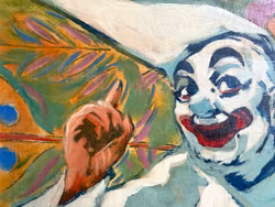 Jacques Démoulin (1905–1991), Oil painting “Clown/Harlequin”, signed and dated 1961