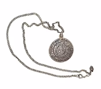 Halsband i silver 835 med Phaistosdisk hänge