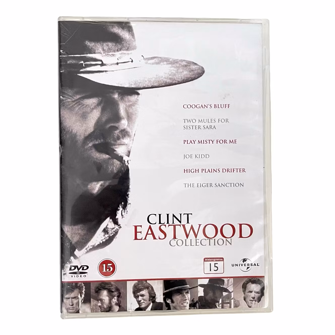 Clint Eastwood-samlingen (DVD, 6 film, Universal)