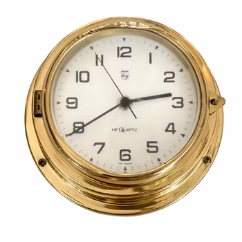 Philips HF Quartz skeppsklocka / väggklocka, modell HR 5570 – Västtyskland